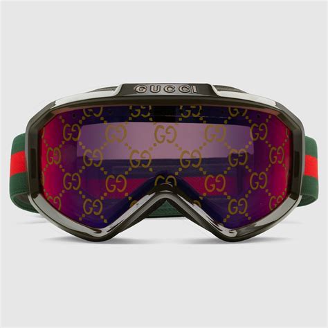 Gucci ski goggles in green injected 